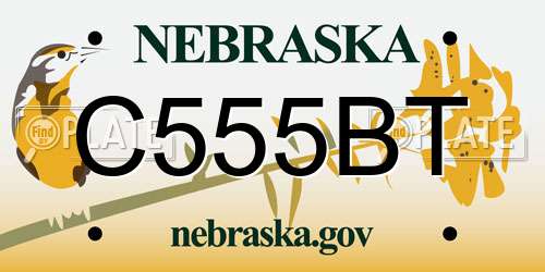 C555BT Nebraska License Plate