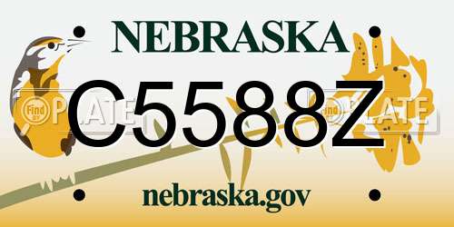 C5588Z Nebraska License Plate