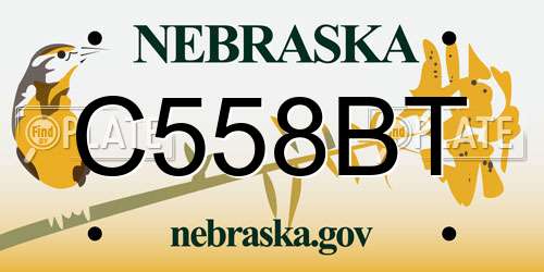 C558BT Nebraska License Plate