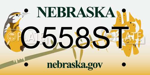 C558ST Nebraska License Plate