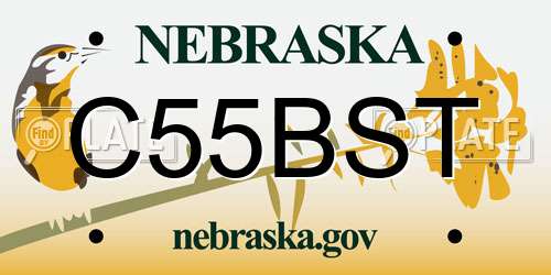 C55BST Nebraska License Plate