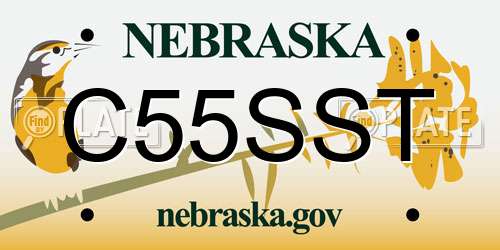 C55SST Nebraska License Plate