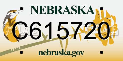 C615720 Nebraska License Plate
