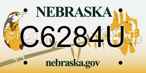 C6284U Nebraska License Plate