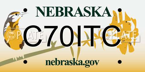 C70ITC Nebraska License Plate