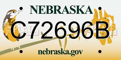 C72696B Nebraska License Plate