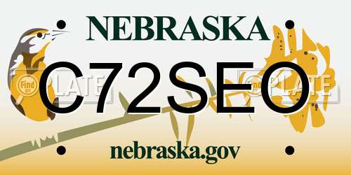 C72SEO Nebraska License Plate