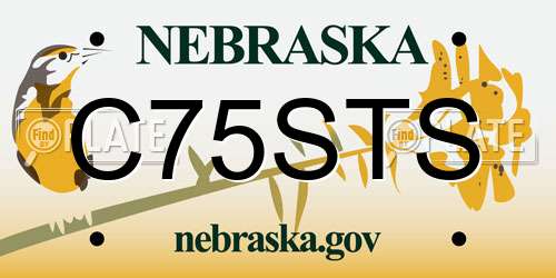 C75STS Nebraska License Plate