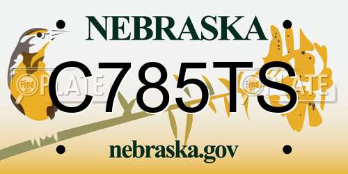 C785TS Nebraska License Plate