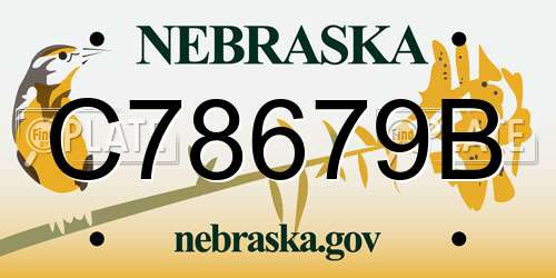 C78679B Nebraska License Plate