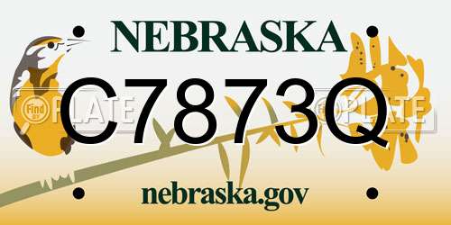 C7873Q Nebraska License Plate