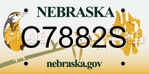 C7882S Nebraska License Plate
