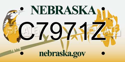 C7971Z Nebraska License Plate