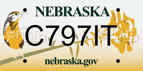 C797IT Nebraska License Plate