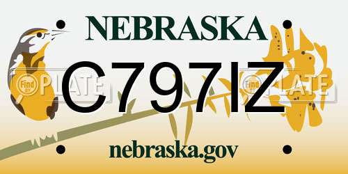 C797IZ Nebraska License Plate