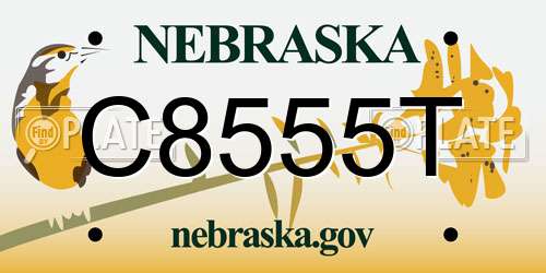 C8555T Nebraska License Plate