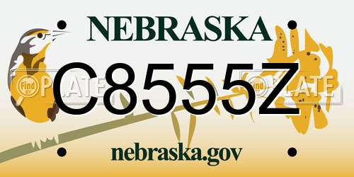C8555Z Nebraska License Plate