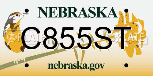 C855ST Nebraska License Plate