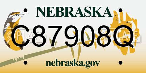 C87908Q Nebraska License Plate