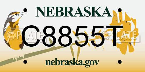 C8855T Nebraska License Plate