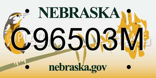 C96503M Nebraska License Plate
