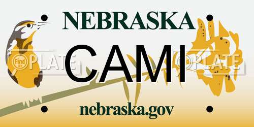CAMI Nebraska License Plate