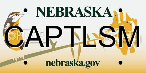 CAPTLSM Nebraska License Plate