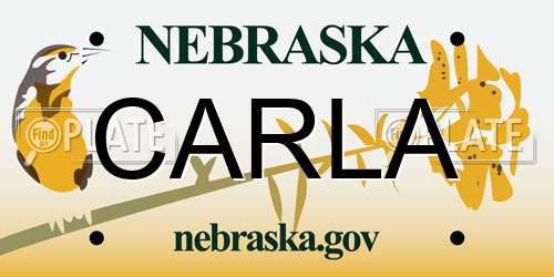 CARLA Nebraska License Plate