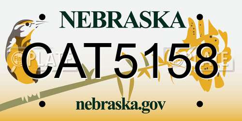 CAT5158 Nebraska License Plate