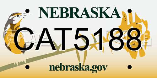 CAT5188 Nebraska License Plate