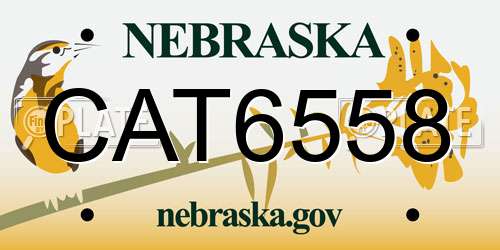 CAT6558 Nebraska License Plate