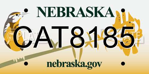 CAT8185 Nebraska License Plate