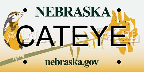 CATEYE Nebraska License Plate