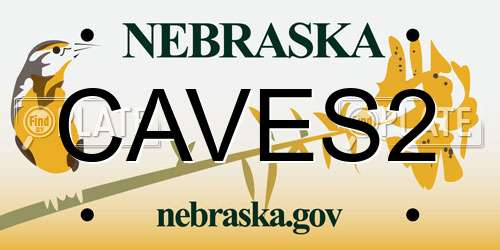 CAVES2 Nebraska License Plate