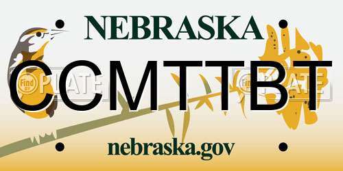 CCMTTBT Nebraska License Plate