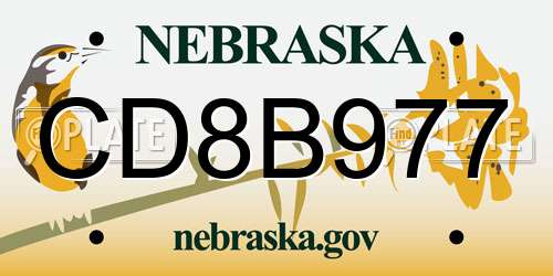 CD8B977 Nebraska License Plate