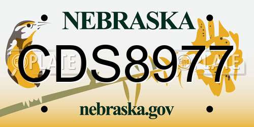 CDS8977 Nebraska License Plate