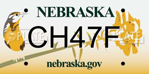 CH47F Nebraska License Plate