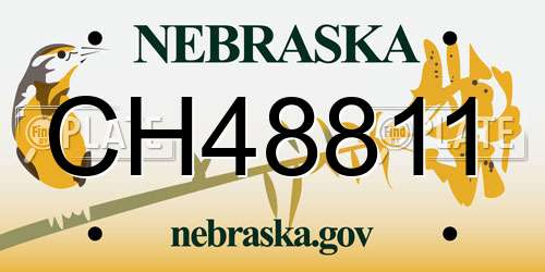 CH48811 Nebraska License Plate