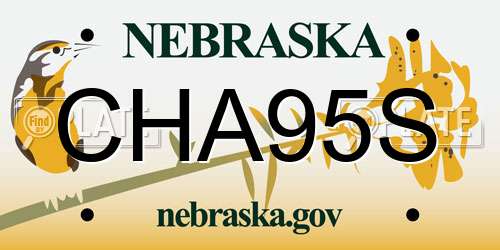 CHA95S Nebraska License Plate