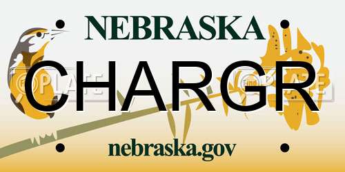 CHARGR Nebraska License Plate