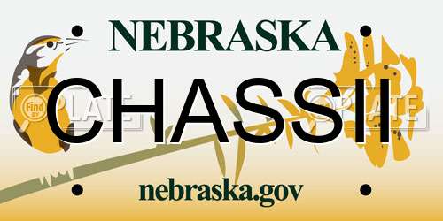 CHASSII Nebraska License Plate