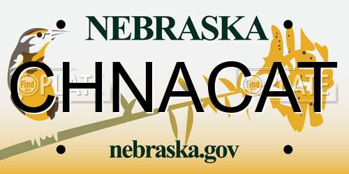 CHNACAT Nebraska License Plate