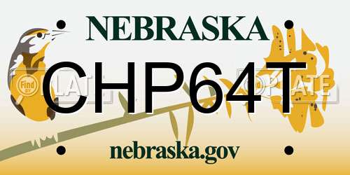 CHP64T Nebraska License Plate