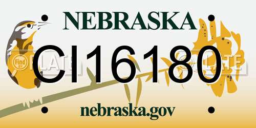 CI16180 Nebraska License Plate