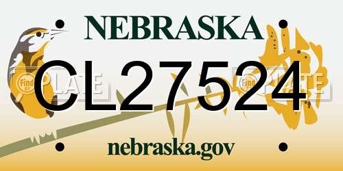 CL27524 Nebraska License Plate