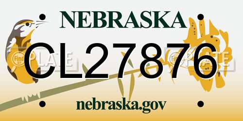 CL27876 Nebraska License Plate