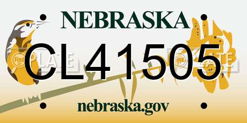CL41505 Nebraska License Plate
