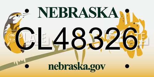 CL48326 Nebraska License Plate