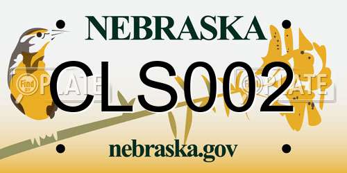 CLS002 Nebraska License Plate